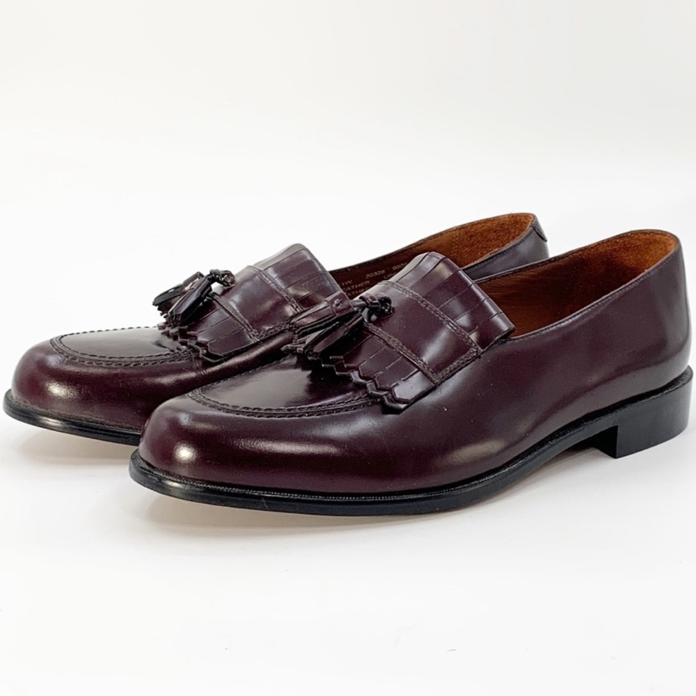 Bostonian Mens 12 M Burgundy Loafers Tassel